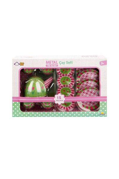 Russet 02169 طقم شاي لعبة معدنية 15 قطعة -Sunman