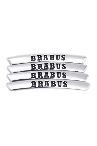 MERCEDES Set of 4 Brabus Emblems for Rims, Gray