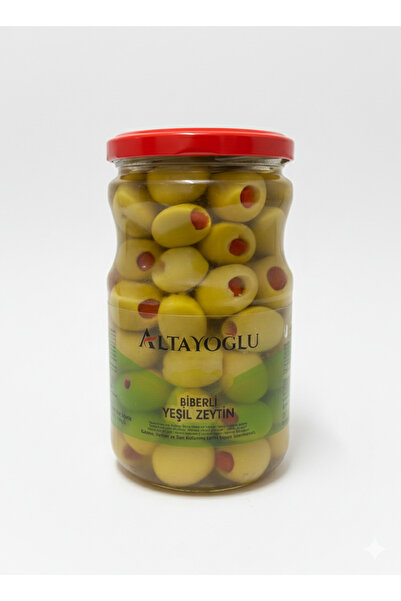 720 CC CAM KAVANOZ BİBERLİ YEŞİL ZEYTİN 181-200 (420 GR)
