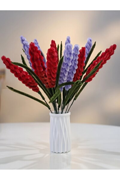 Bvinan ديكورات زينة من الشانيل الاصطناعي باللونين الأرجواني والأحمر واللافندر...