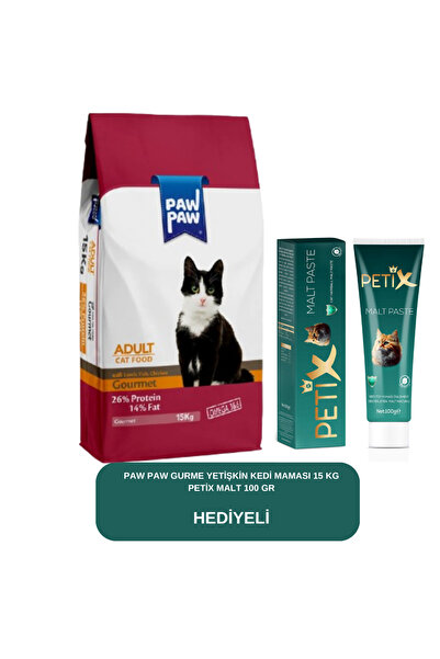 Paw Paw Gurme Yetişkin Kedi Maması 15 Kg (Petix Malt 100 Gr Hediyeli )