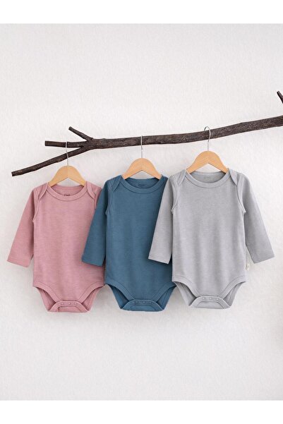 Civil Baby Basic 3-Piece 0-36 Months Snap-On Bodysuit - Gray 3-6 Months