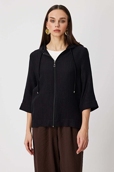 ON Παλτό με κουκούλα και μισό μανίκι