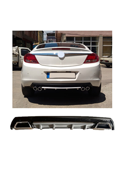 OTO H.İ.T. OPEL İNSİGNİA UYUMLU BODY KİT DİFÜZÖR 2 ÇIKIŞ KARE GRİ MODEL 3