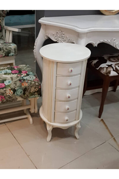 Mavikoltukdöşeme MS - NRTŞ6532 Büyük Çekmeceli Komodin ( Beyaz )