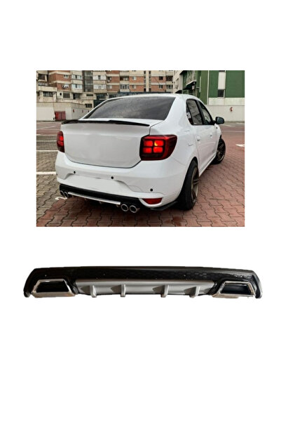 OTO H.İ.T. RENAULT SYMBOL 13-18 UYUMLU BODY KİT DİFÜZÖR 2 ÇIKIŞ KARE GRİ MODEL 3