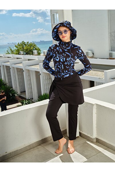 ALFASA Anvelop Skirt Tie Hat Hijab Swimsuit - Alf26670