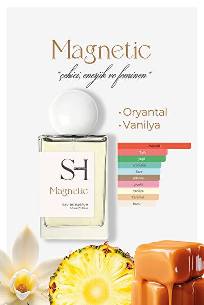 SH FRAGRANCES Magnetic EDP Kadın Parfüm | Oryantal-Vanilya | Ananas-Kavun | F...