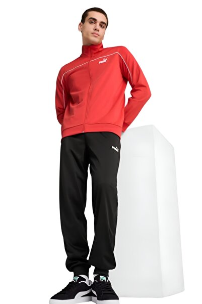 Puma Poly Piping Kımızı/Siyah Erkek Eşofman Takımı 68485215