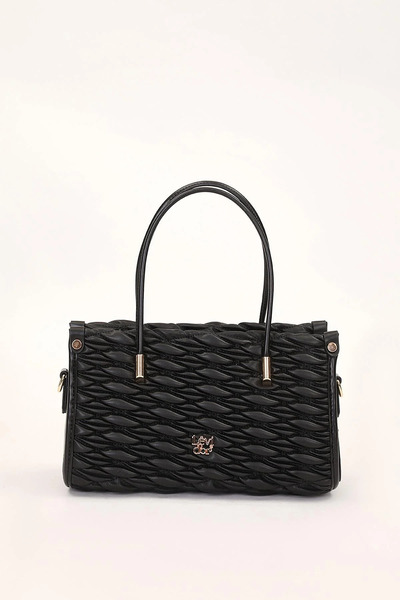 Levidor 930515 Women's Embossed Diamond Pattern Hand & Shoulder Bag