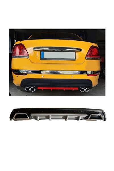 OTO H.İ.T. FİAT LİNEA UYUMLU BODY KİT DİFÜZÖR 2 ÇIKIŞ KARE GRİ MODEL 3