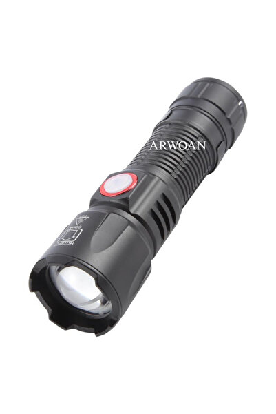 ARWOAN Şarjlı LED El Feneri Ultra Parlak, Zoomlu, Dayanıklı Gövde, Taşınabili...