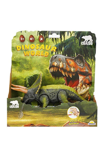 Crazoo Фигурка на динозавър със звук и светлина, Crazoo, Трицератопс