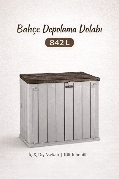 homenter Bahçe Depolama Dolabı 842 L | 2 Kapılı | Üstü Açılabilir | İç & Dış ...