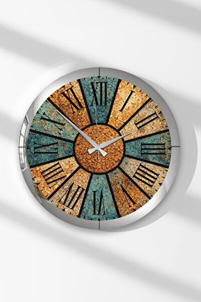 Zevahir Mobilya Dekorasyon Ceas de perete rotund din MDF cu cifre romane, cu ...