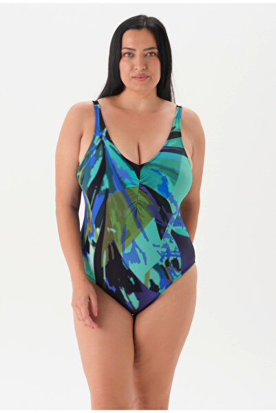 Eros Γυναικείο, Αποκλειστικό, Με πράσινο σχέδιο, Μαγιό με λαιμόκοψη V