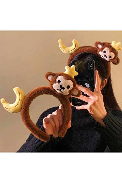 Accessories Hei Kahverengi Muz ve Maymun Λεπτομερής Διασκεδαστική και Χαριτωμ...