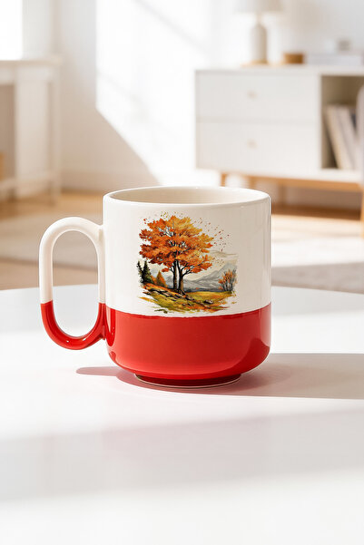 BB TRADE Ceramic Printed Pro Mug with Autumn Tree Design 330ml