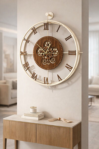 MetaQuartz Aksesuar FULL Ceviz-Krem Dönence - Çarklar Dönmektedir - Çarklı Me...