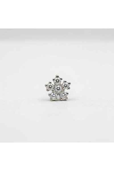 Minimal Kartanesi Piercing – Parlak Taşlı, Cerrahi Çelik