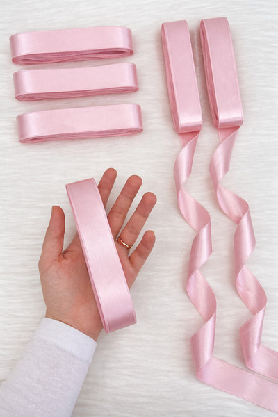 ZEYMERADE Panglică din satin pudrat 3 cm 10 metri, Bohça Zestre Nuntă Henna S...