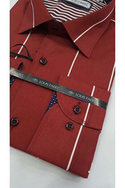 Louis Fabel Thin Striped Long Sleeve Men's Shirt