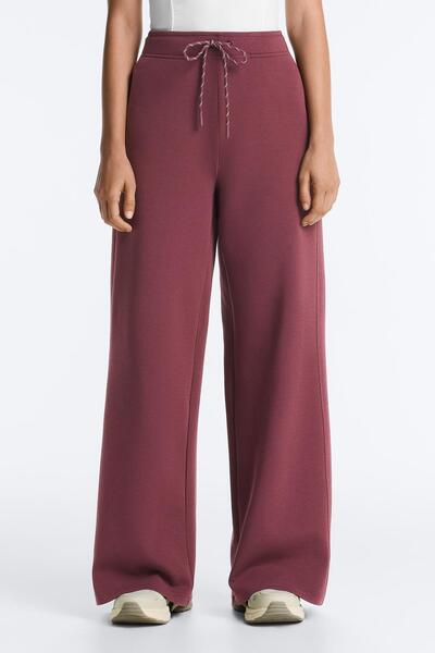 Oysho Cotton blend straight-leg trousers