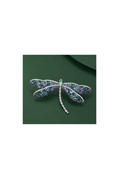 justchique Elegant dragonfly-shaped brooch
