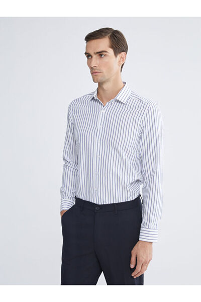 LC Waikiki Slim Fit Long Sleeve Striped Men's Shirt