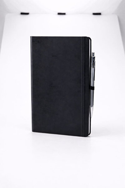 zubi 13X21 Thermo Leather 96 Sheets Lined Notebook with Elastic Band and Meta...