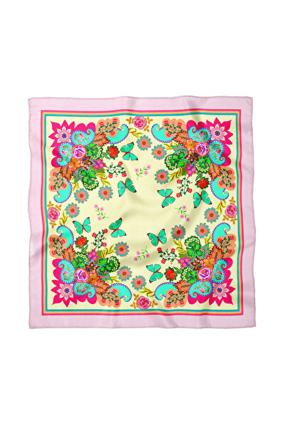 Sultan İpek Floral Patterned Scarf / Bandana 50X50Cm