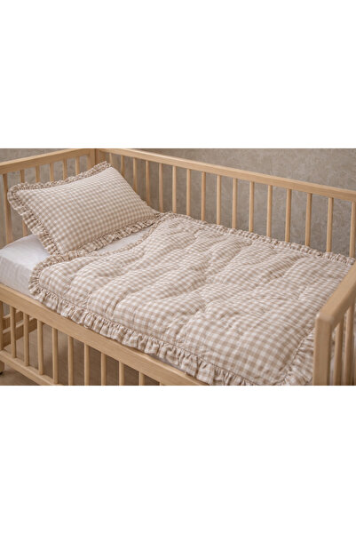 Ünal Çeyiz Tasarım Pötikareli Bebek Nevresim Örtüsü