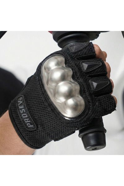 Prosev 4250 قفاز نصف إصبع (أسود)