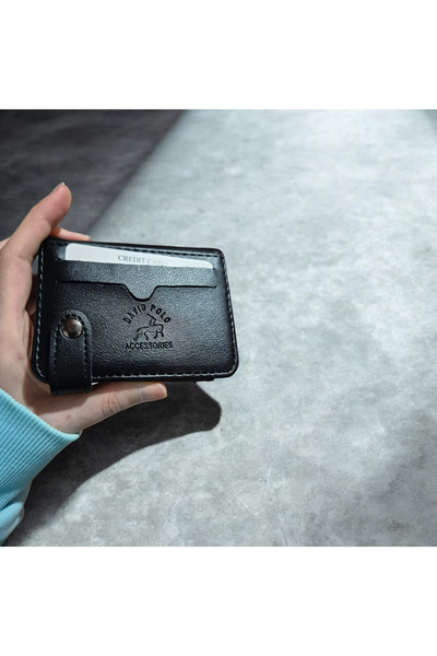 EZZY BLİSS Ezzybliss Men's Black Leather Card Holder Wallet (Valentine's Day ...