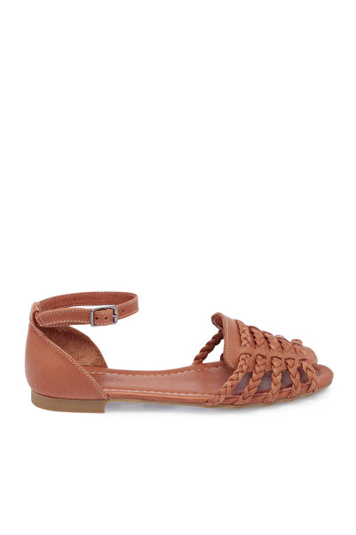 Tergan Taba Hakiki Deri Kadın Sandalet - K25Y1SN67955-A29