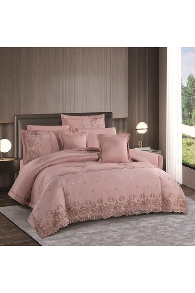 ALMIADD Bridal double bed comforter set with a lace design to add elegance to...