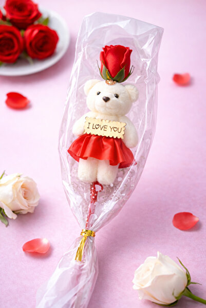 Welike Soap rose with decorative teddy bear
