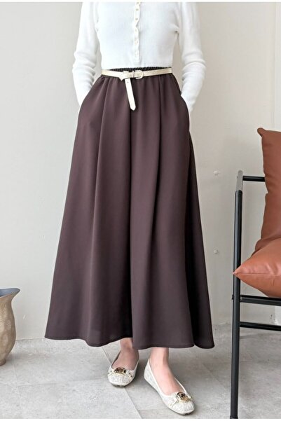 Molly Nelly Kadın Bol Paça Etekli Pantolon