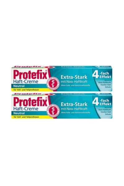 Protefix Natural Extra Strong Protez Yapıştırıcı Krem 47 g x 2 Adet–Ekstra Gü...