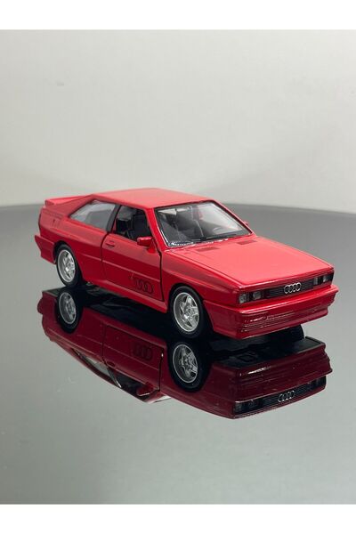SCOWETTO سيارة أودي كواترو معدنية بمقياس 1:32، طراز تشيك جات، 12 سم، لون أحمر
