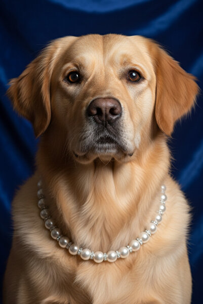 Stoneage قلادة للكلاب مزينة باللؤلؤ - طوق - سلسلة