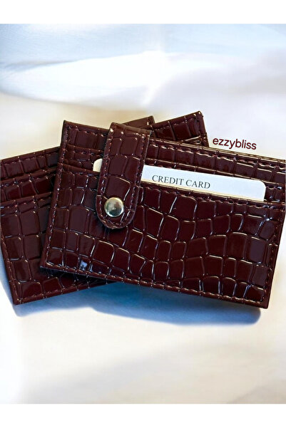 EZZY BLİSS Ezzybliss Women's Burgundy Shiny Faux Leather Crocodile Pattern Sn...