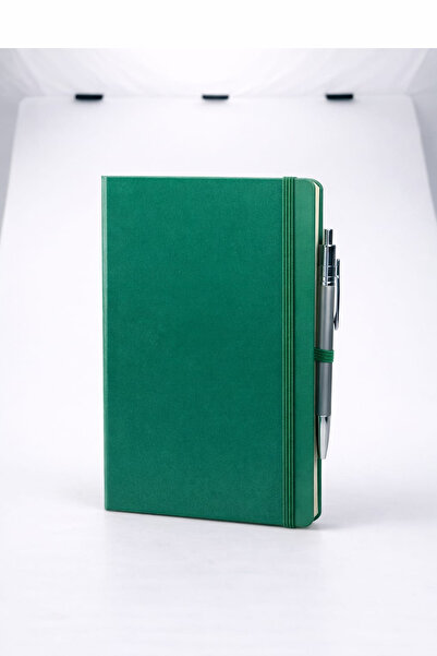 zubi 13X21 Thermo Leather 96 Sheets Lined Notebook with Elastic Band and Meta...