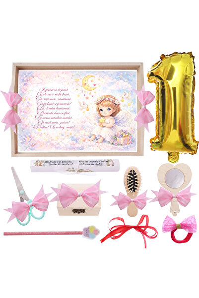 Recostore Set tava mot/turta, model ingeras, roz, 10 piese, 35x20 cm, Recosto...