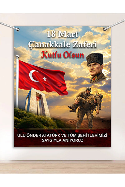 heptex 18 Mart Çanakkale Zaferi Branda Pano 100x150cm