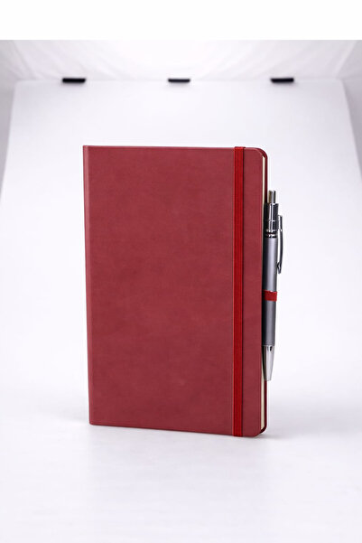 zubi 13X21 Thermo Leather 96 Sheets Lined Notebook with Elastic Band and Meta...