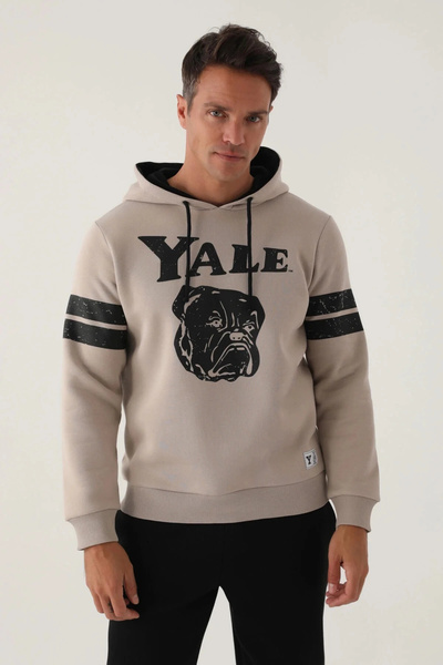 Yale Hanorac pentru bărbați cu mâneci bej