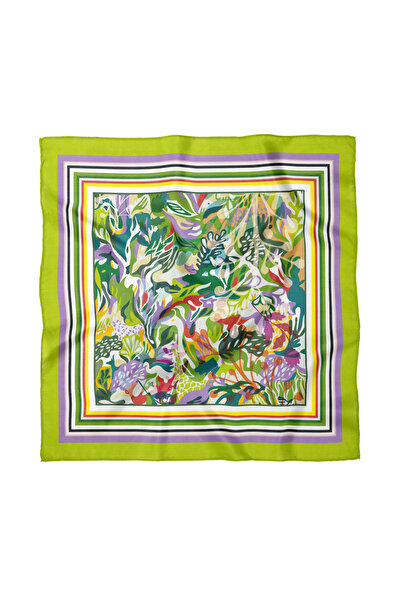 Sultan İpek وشاح / باندانا منقوشة بالزهور مقاس 50×50 سم