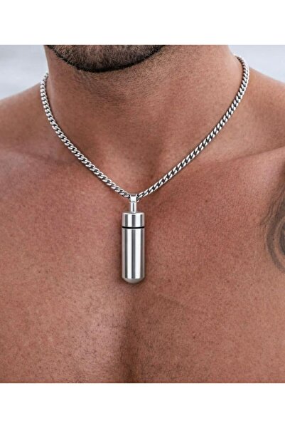 HER ŞEY NOTA www.herseynota.com Metal Cylinder Men's Necklace – Masculine Des...