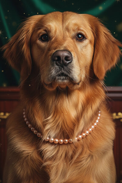 Stoneage قلادة للكلاب مزينة باللؤلؤ - طوق - سلسلة